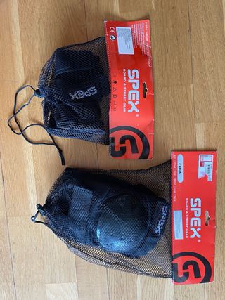 Protecciones SPEX patinaje rodillas y muñecas
