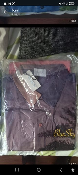 Camisa Blue Sky Inn Hawaiana Palmeras