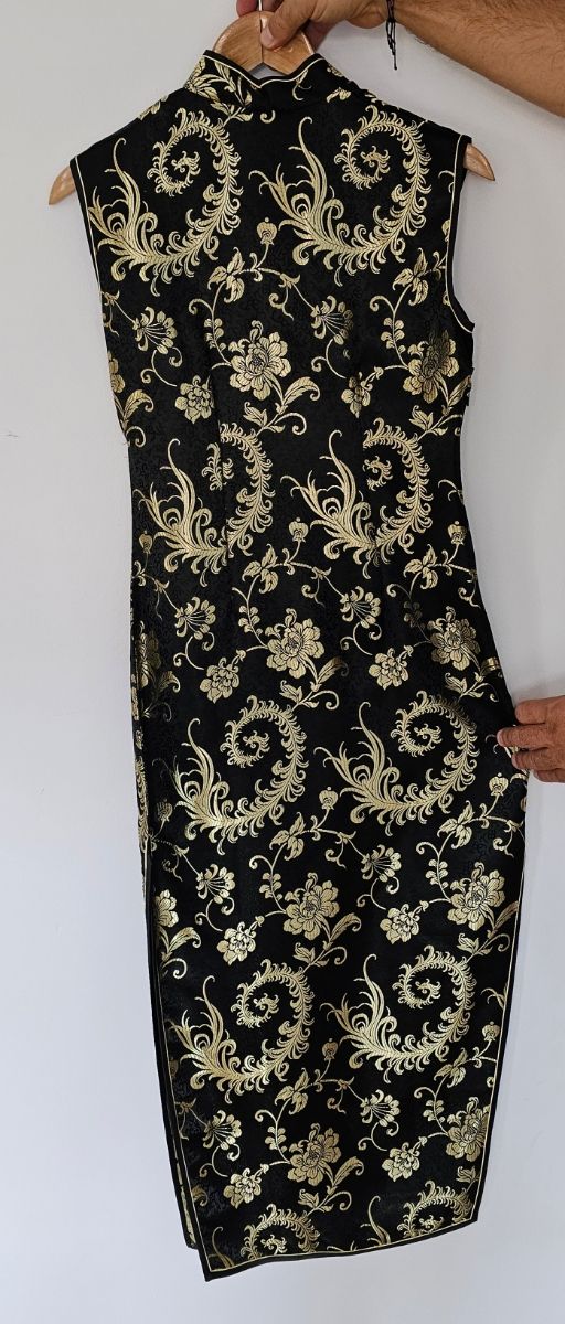 Vestido Negro y Dorado Fiesta