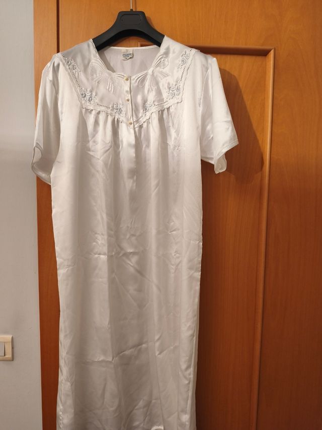 Camicia da notte Linclalor bianca  manica corta