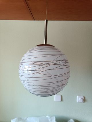 Lámpara colgante moderna cristal y metal