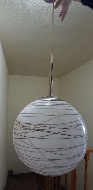 Lámpara colgante moderna cristal y metal