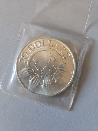 Moneda 10 Dólares ASEAN 10 Aniversario