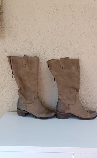 Stivali donna pelle marrone n.38