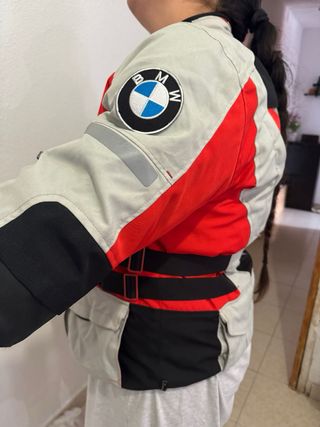 Chaqueta BMW Motos Negra Roja Blanca XXL