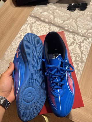 Zapatillas Fútbol Sala Puma Hombre Azul/Rojo