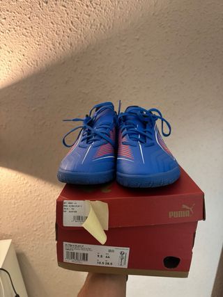 Zapatillas Fútbol Sala Puma Hombre Azul/Rojo