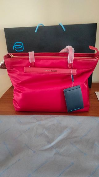 Borsa Piquadro donna rossa nuova con cartellino