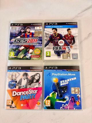 Lote 4 Juegos PS3: PES 2011, FIFA 14, DanceStar Pa