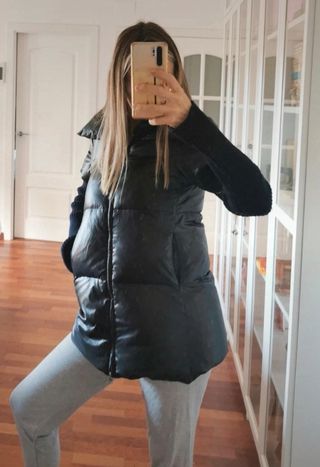 Chaqueta plumas negra Killah