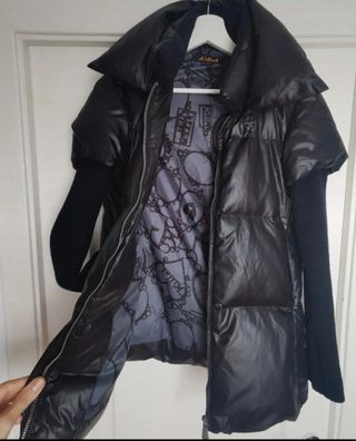 Chaqueta plumas negra Killah