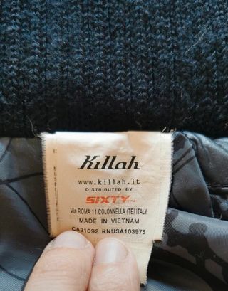 Chaqueta plumas negra Killah
