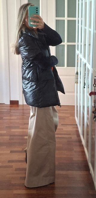 Chaqueta plumas negra Killah