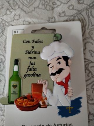 Imán Nevera Recuerdo Asturias Chef