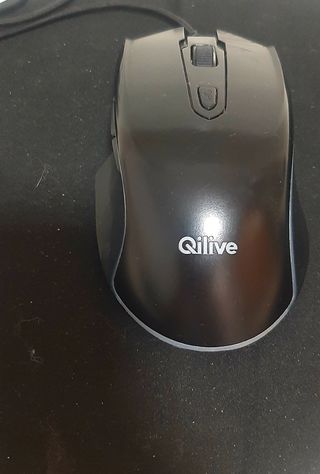 Ratón Qilive Negro USB, RGB de cable.
