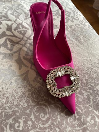 Zapatos Slingback Mango Rosa Joya