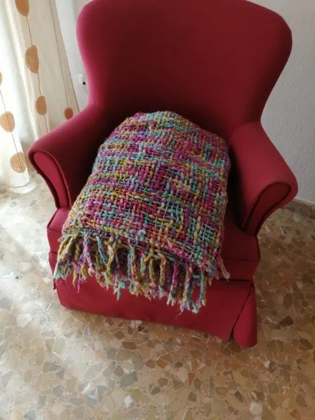 Sillón individual clásico de color vino + regalo