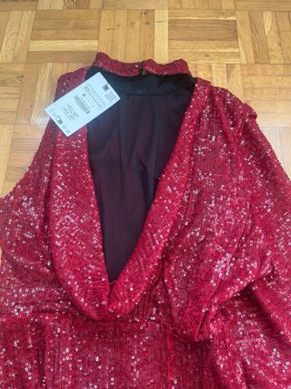 Vestido lentejuelas Zara Talla XS