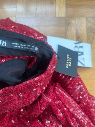 Vestido lentejuelas Zara Talla XS