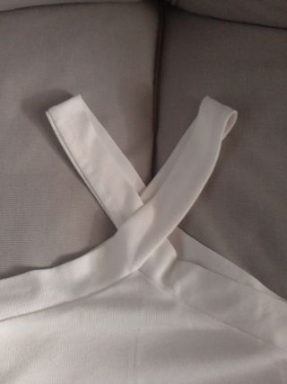 Camiseta canalé Shein blanca