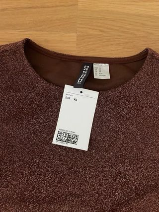 Vestido H&M brillante marrón cobrizo