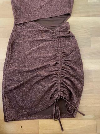 Vestido H&M brillante marrón cobrizo