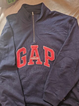 Sudadera Gap Athletic Media Cremallera Azul