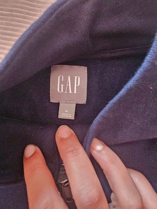 Sudadera Gap Athletic Media Cremallera Azul