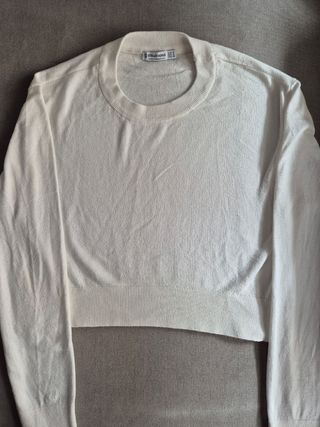 Jersey Stradivarius Blanco Talla S