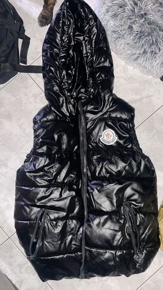 Chaleco Moncler Negro Brillante