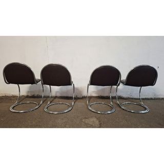 Set di 4 sedie/poltroncine design anni 70