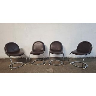Set di 4 sedie/poltroncine design anni 70