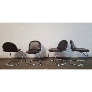 Set di 4 sedie/poltroncine design anni 70