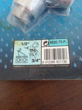 Grifo Anzapack 1/2 - 3/4 Cromado.