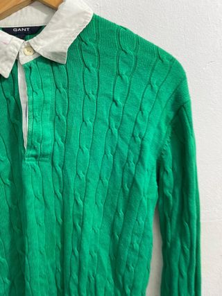 ¡¡OFERTA!! Talla L Jersey Gant Verde Cable Knit
