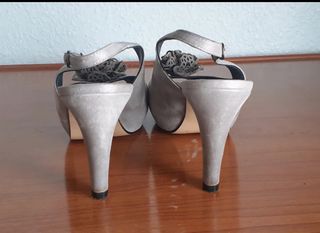 Sandalias Argenta Gris Plata Talla 38