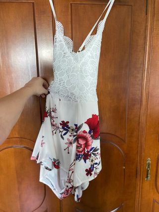 Mono floral blanco encaje nuevo