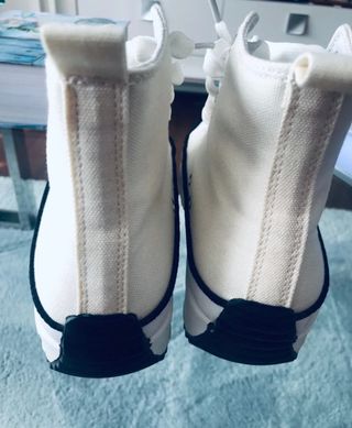 Zapatillas tipo Converse plataforma blancas