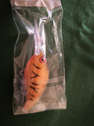 Señuelo pesca Crankbait naranja rayas