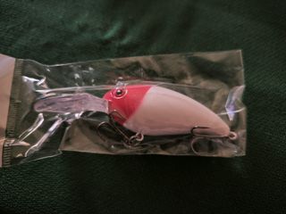 Señuelo pesca Crankbait rojo y blanco