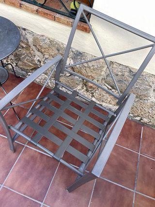 Sillas de terraza/jardín beige y gris