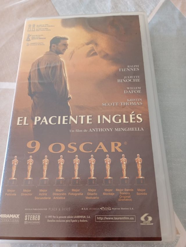 VHS El Paciente Inglés - 9 Oscars