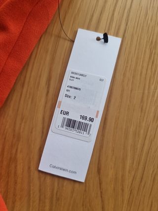 Vestido Calvin Klein Rojo Sin Mangas