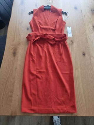 Vestido Calvin Klein Rojo Sin Mangas