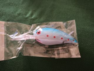 Señuelo pesca Crankbait azul y blanco