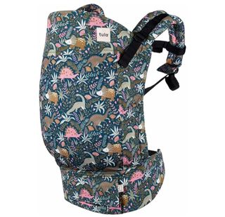 Mochila Tula Portabebés verde dinosaurios