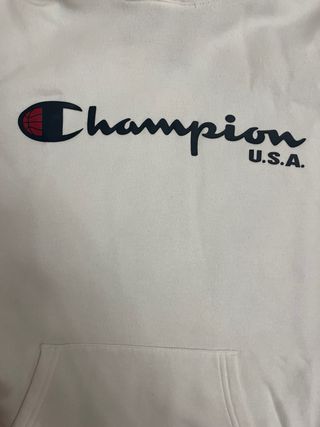Sudadera Champion Blanca y Roja