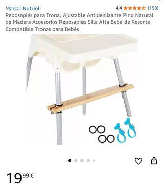 Trona Ikea con bandeja y reposapiés