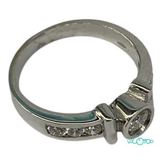 Anillo de diamantes oro blanco 