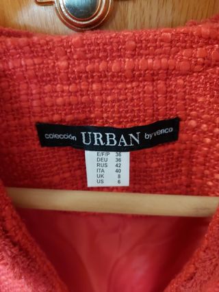 Chaqueta roja colección Urban by Venca  talla S